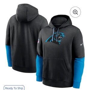 NWOT Men’s black Carolina Panthers 2024 sideline pullover hoodie